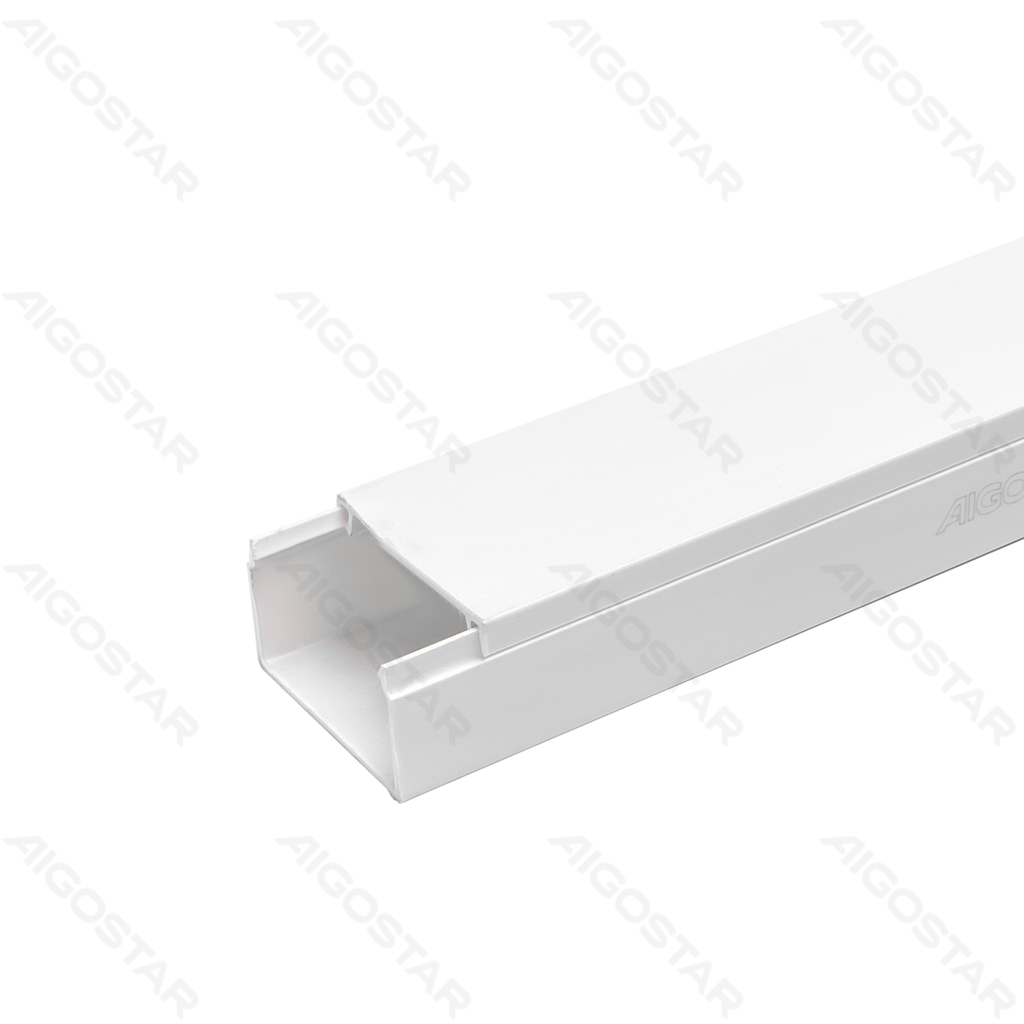 Aigostar PVC witte vierkante kabelgoot met zelfklevende achterkant L2000*W40*H25mm