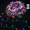 3AA music box flat light garland RGBY 10m IP44 Indoor/Outdoor