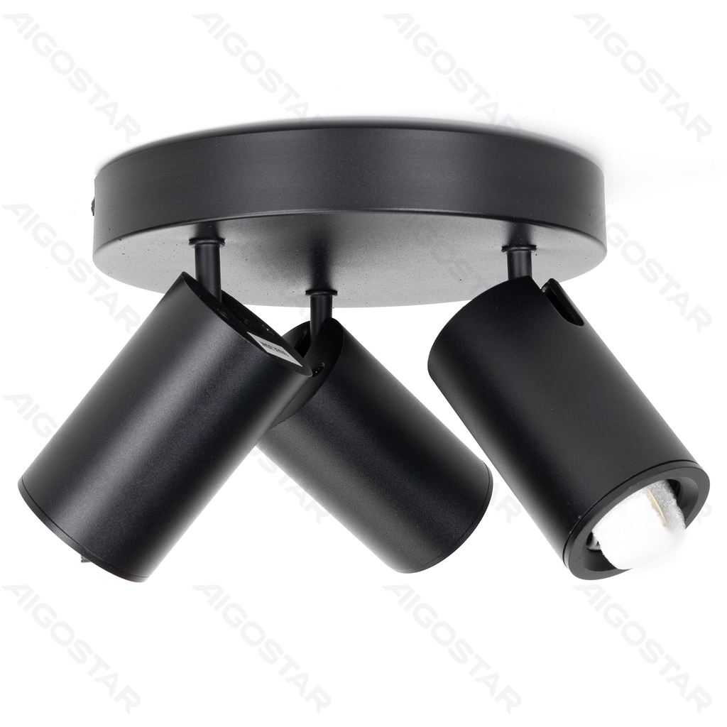 [B10307QE3] Metalen spot met verstelbare hoek en 2 schakelaars