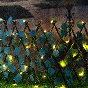 Namaakplanten op zonne-energie omheining eucalyptusblad 2m+H0,4m 56LED