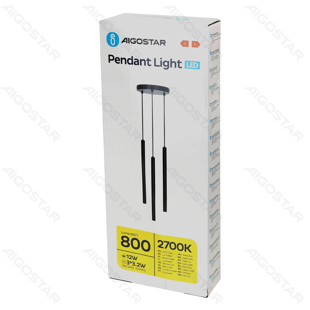 [B103053BP] LED-hanglamp 3*3W 2700K
