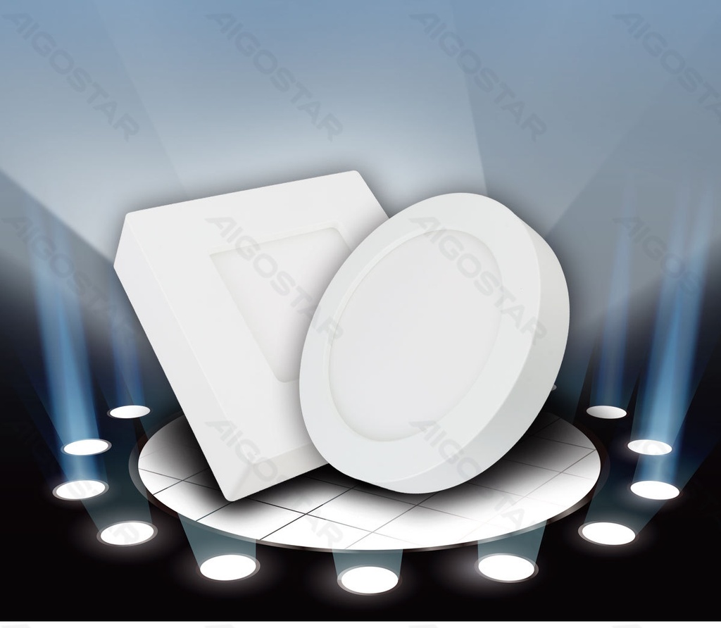 Aigostar E6 LED Opbouw Downlight Vierkant 12W Wit Licht