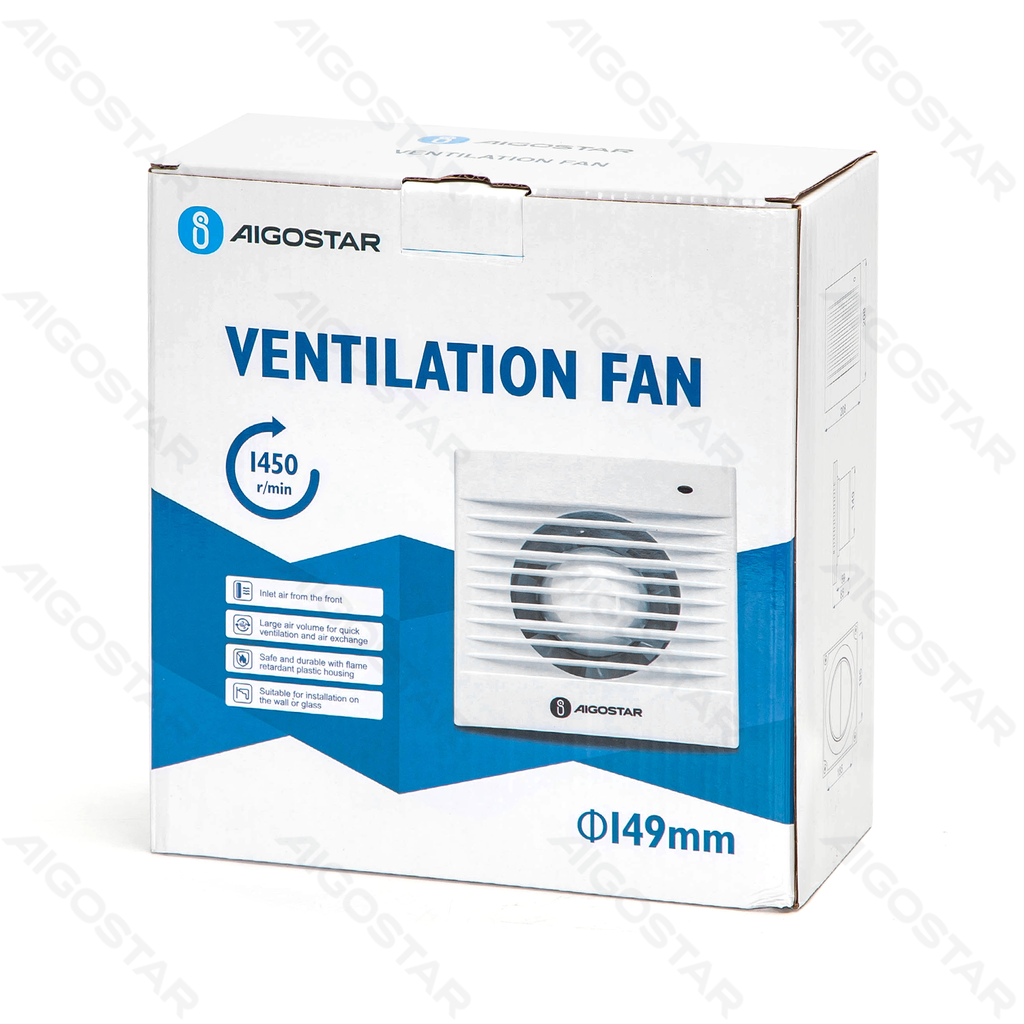 Aigostar Ventilator 18W 6 inch Wit
