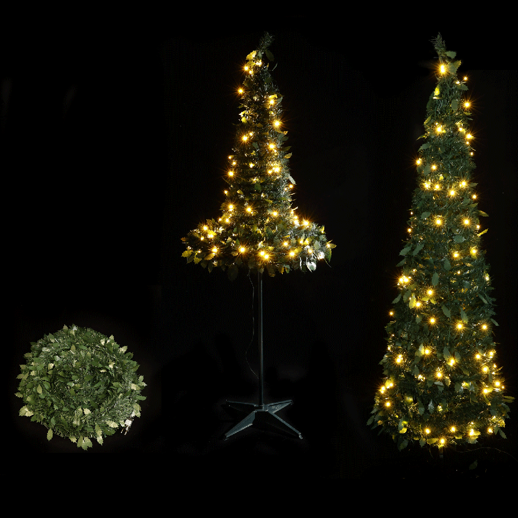 [B10303AAZY] Aigostar Opvouwbare kerstboom warm wit 1,5m IP44 Binnen/Buiten