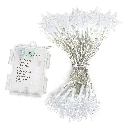 Stersneeuwvlok van platte lichtstroken met 3AA-batterij Koud wit 5m IP44 Binnen/Buiten