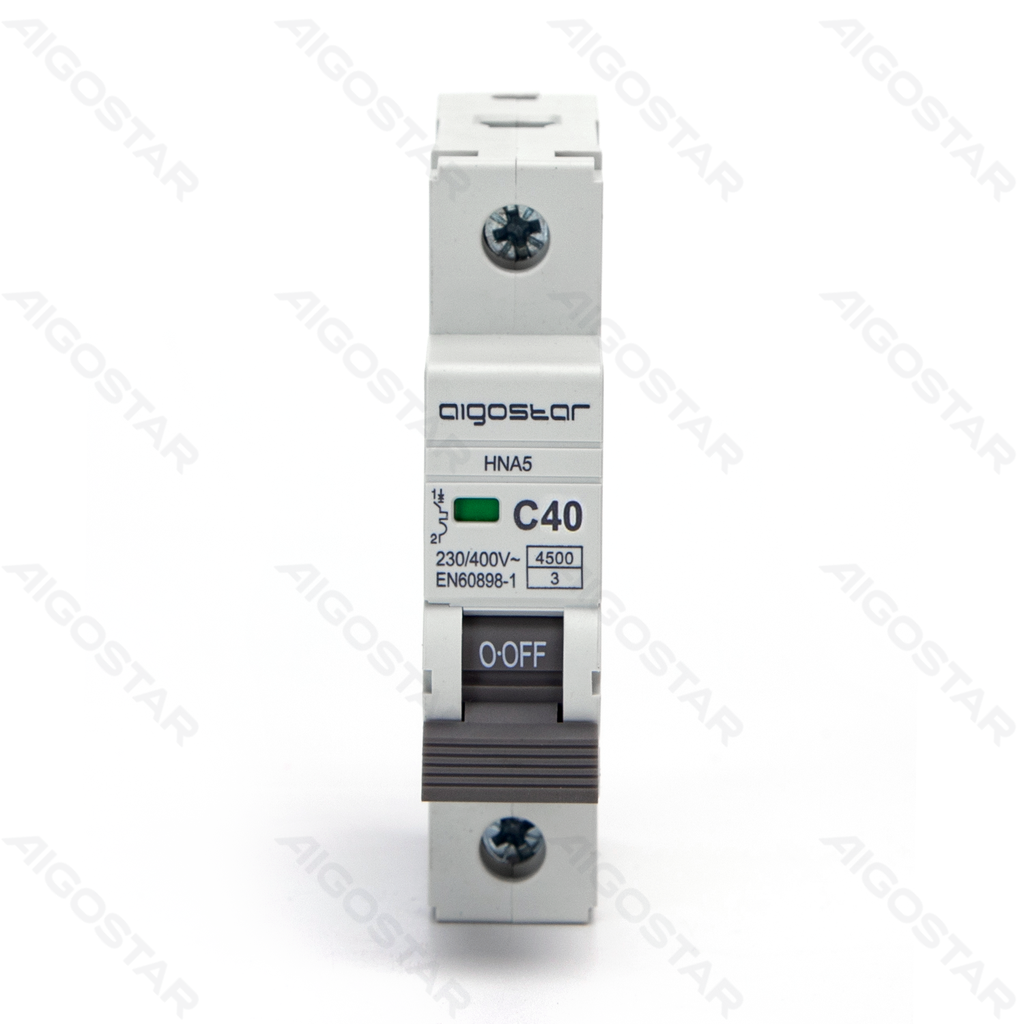 Aigostar Miniatuur stroomonderbreker 1P 40A C CURVE Grijs