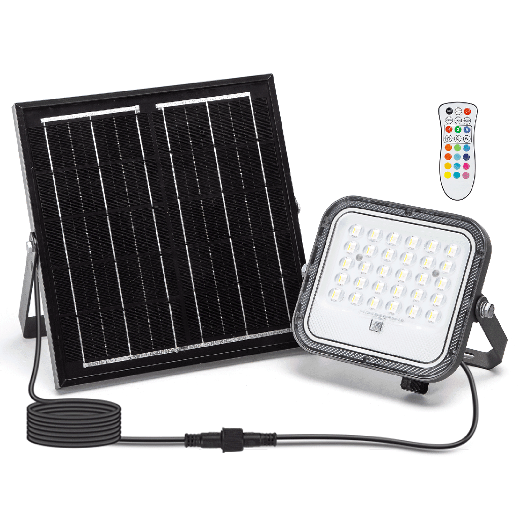 [B1020133M] Aigostar Breedstraler op zonne-energie 2m 50W RGB