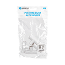 PVC Round Wire Channel T-piece Bend White 16mm 4ST