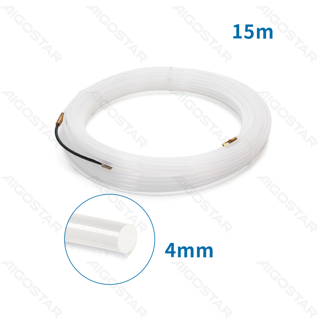 [B20104YFZ] Aigostar Nylon Kabeltrekker Φ4mm x 15m Wit