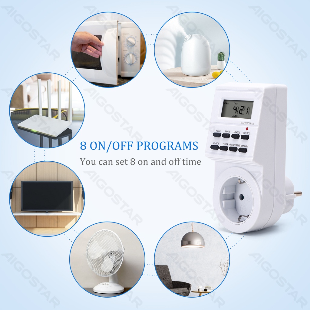 [B20102FQS] German Electronic Time Switch Week Program White