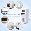 German Electronic Time Switch Week Program White