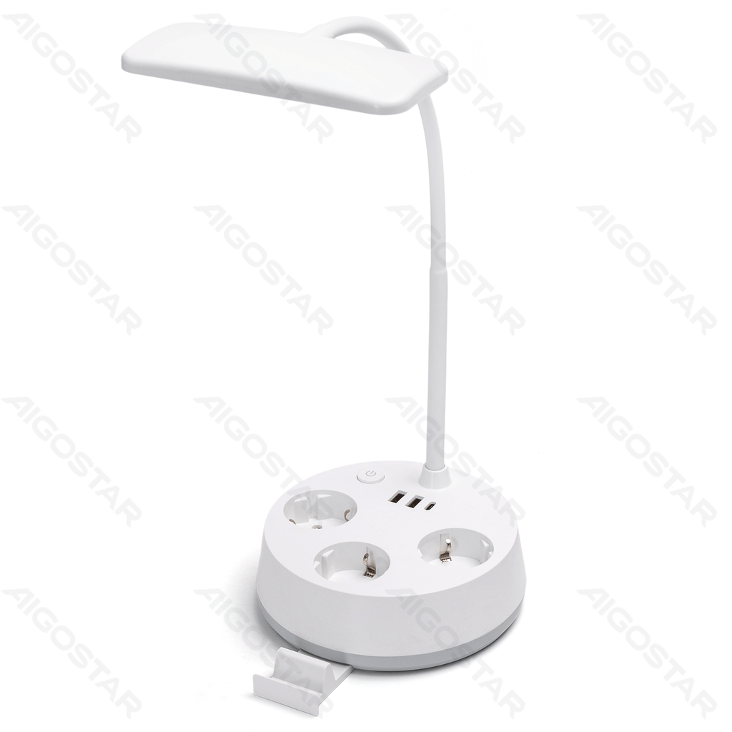 LED Tischlampe Read German socket USB PC&Copper Weiß