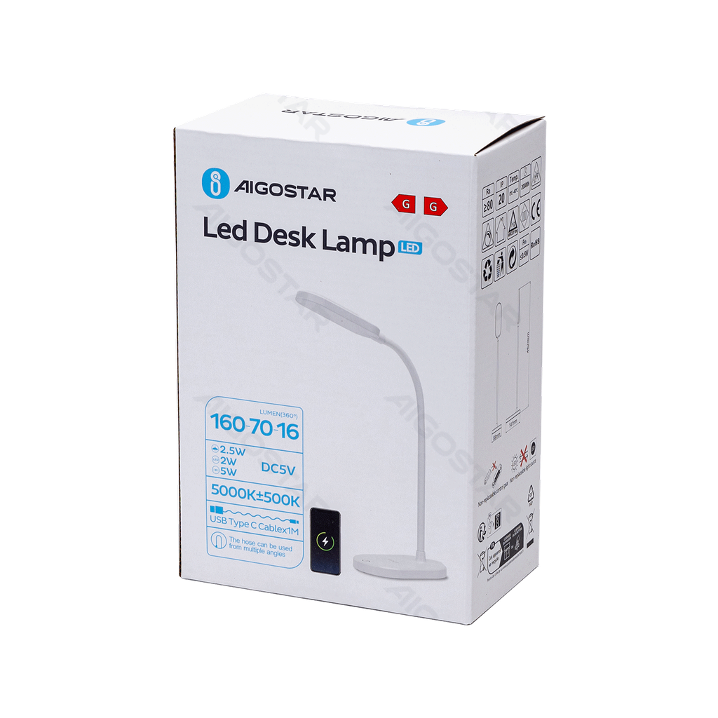 Aigostar Multifunctionele Bureaulamp CCT Heroplaadbaar