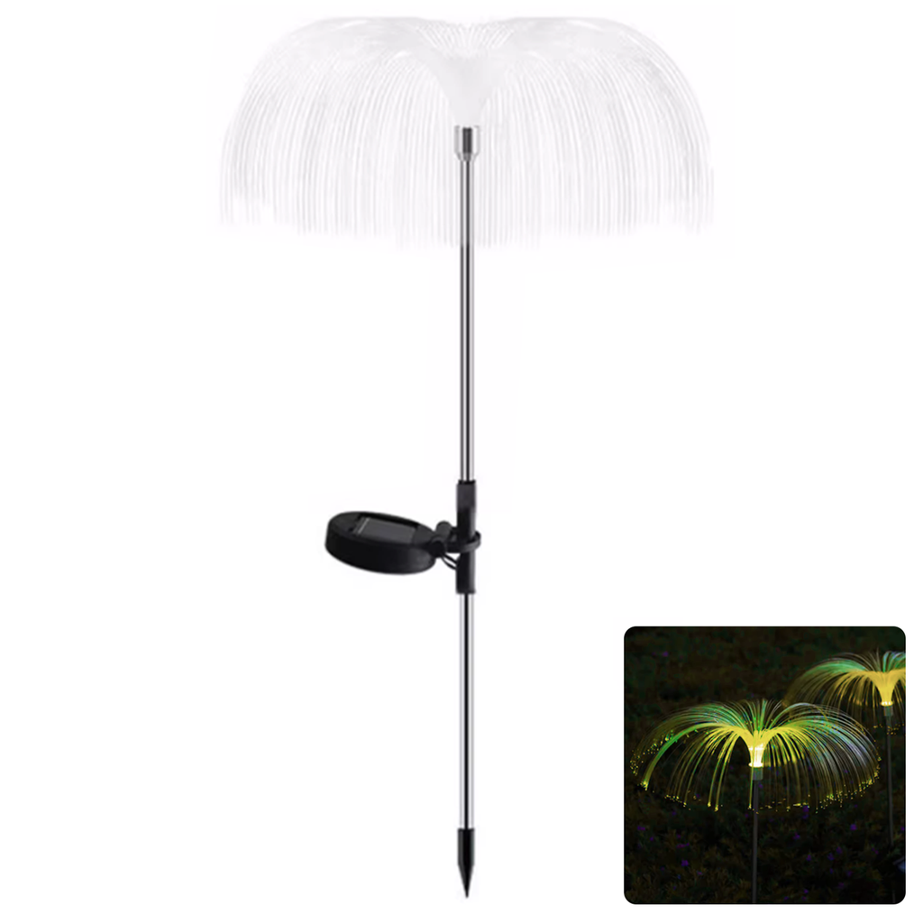 LED Solar Atmospheric Lawn Lighting Stainless Steel Quartz 2700K