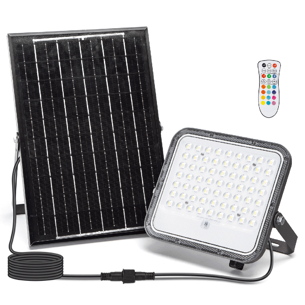 [B1020133N] Aigostar Breedstraler op zonne-energie 2m 100W RGB