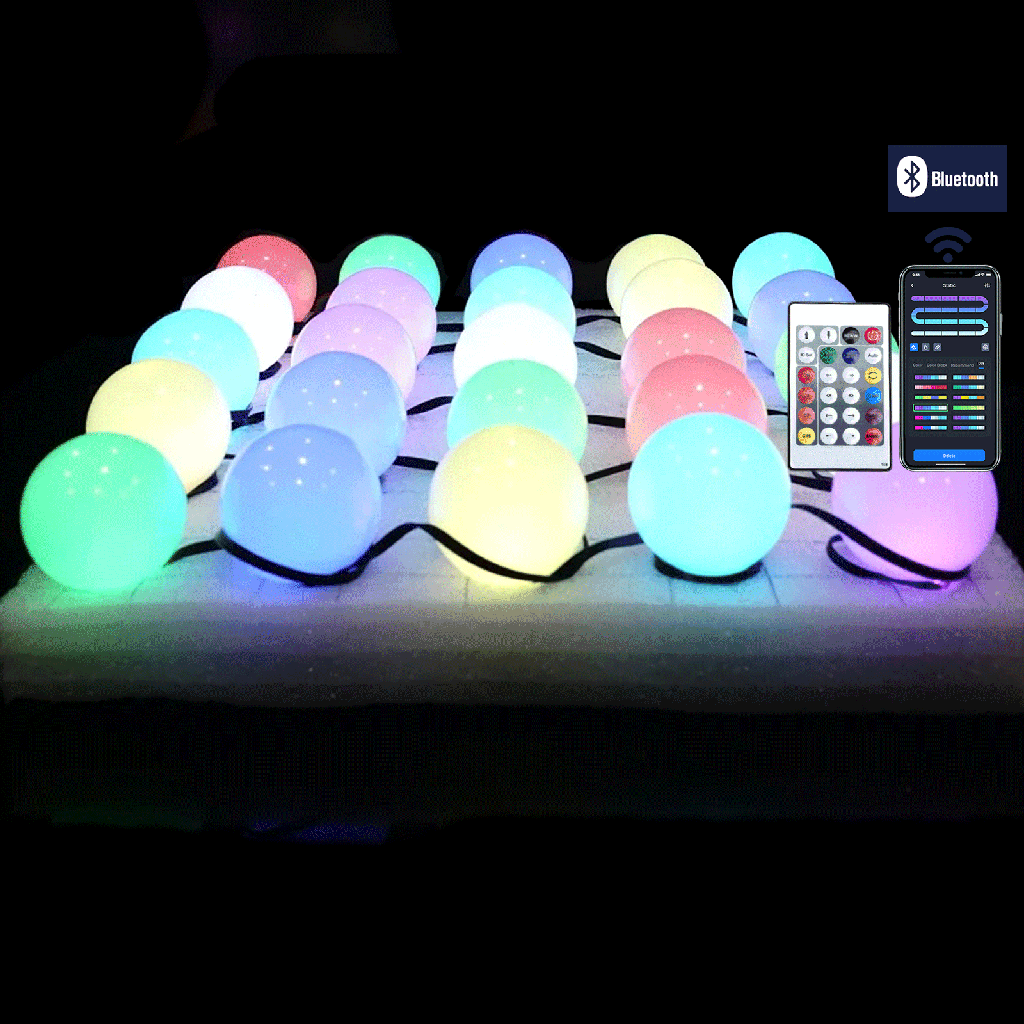 Lichtstrook met melkwitte bubbels en USB G40 RGBIC 5m