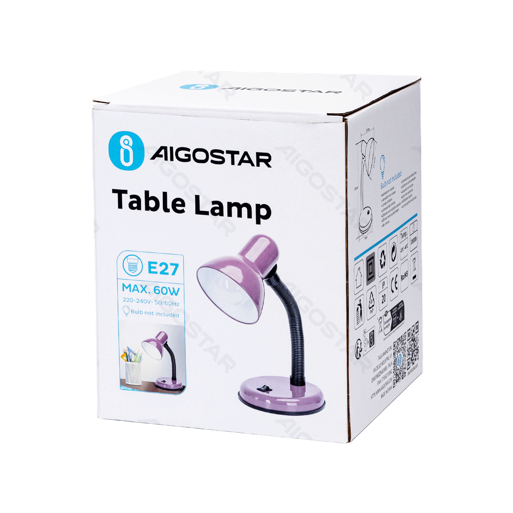 [B10311OW2] Lampe à poser en métal E27/hors ampoule