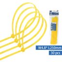 Nylon Kabelbinders (30st) W4.8*L250mm Geel