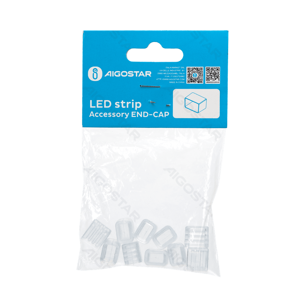 [B10302J8G] LED Strip 230VAC COB Fitting Eindkap 8mm