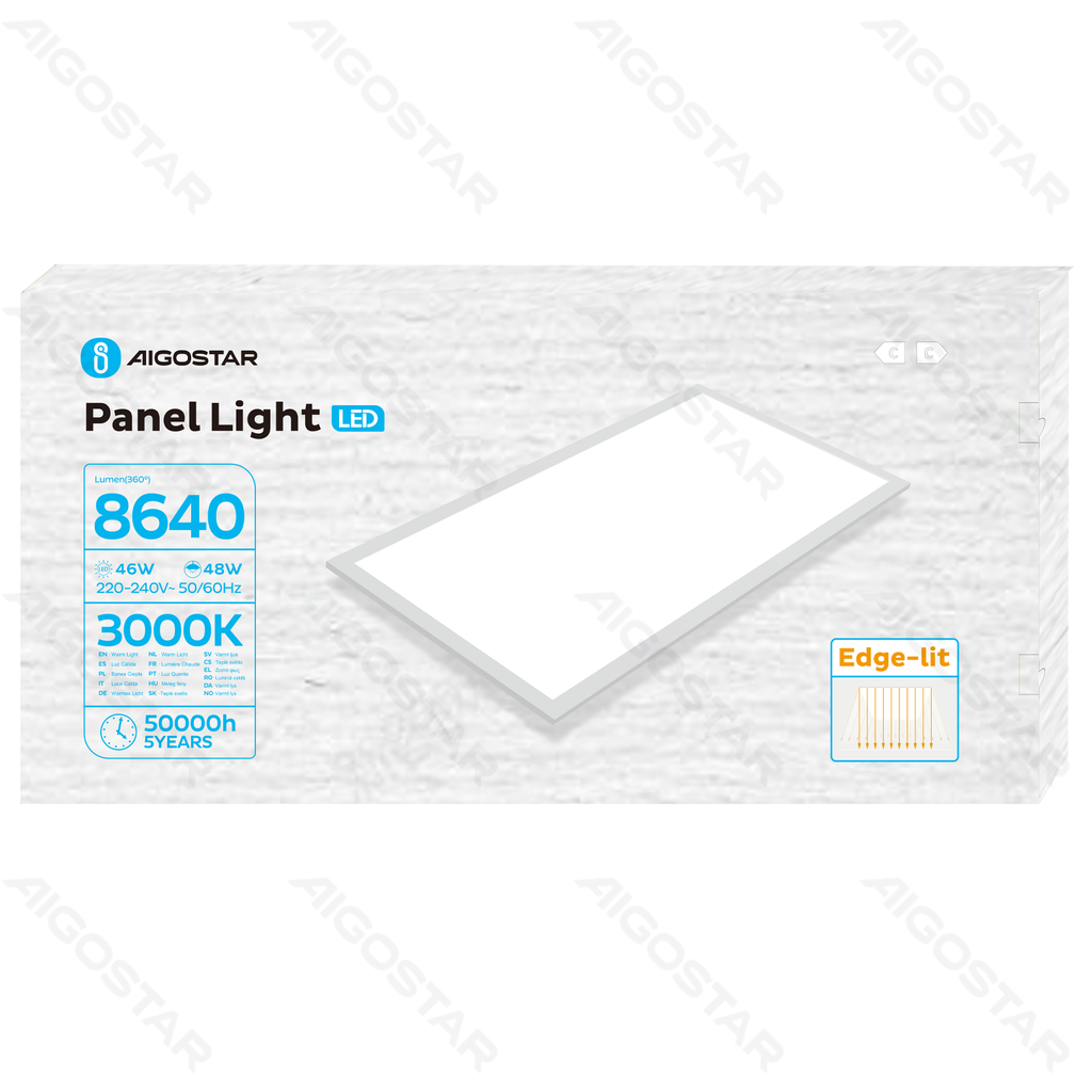 [B104062LB] Panneau lumineux LED à éclairage périphérique 45W 8640lm 3000K