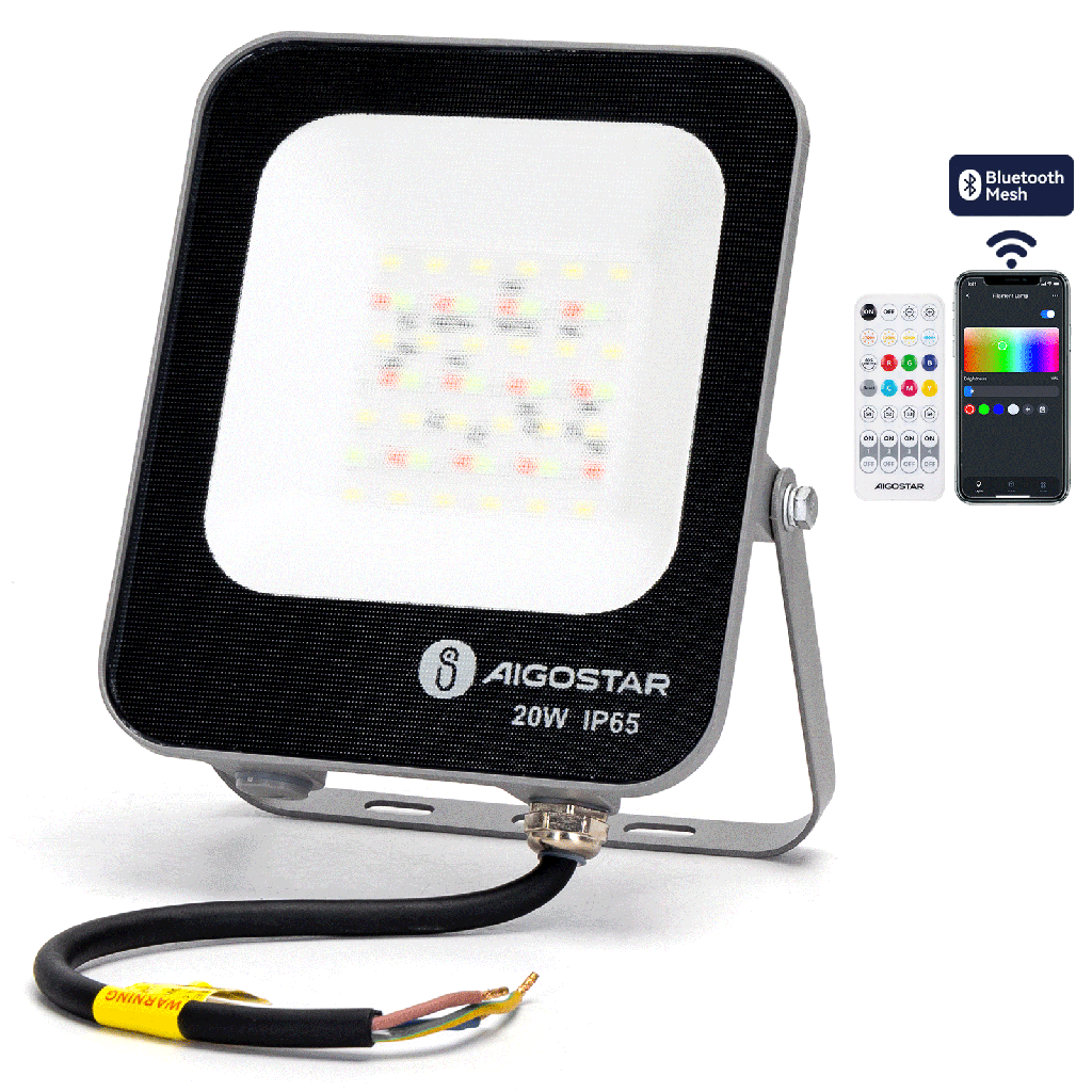 [S10302L7H] Bluetooth MESH smart floodlight RGBW 20W
