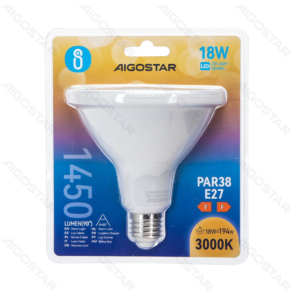 [B10105N1O] Ampoules LED PAR38 E27,18W 3000K