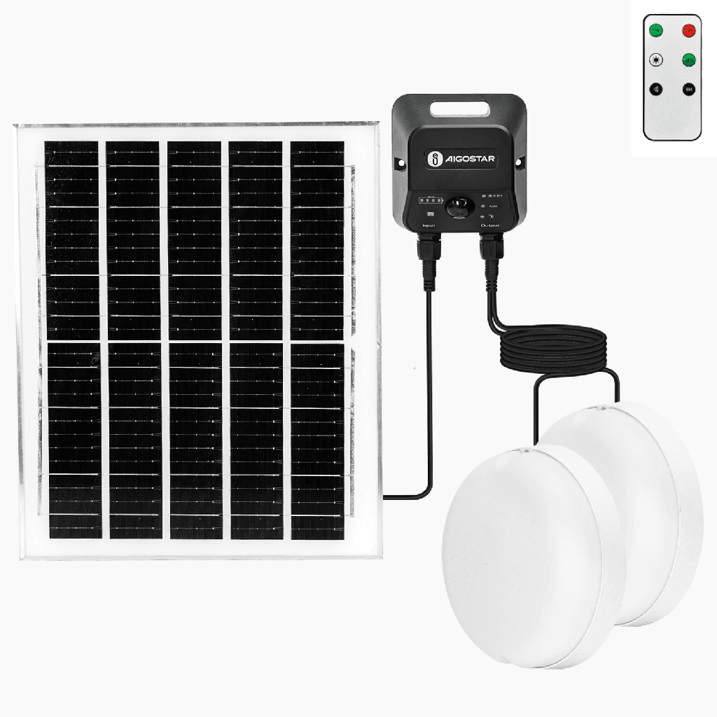 [B1020135L] Solar-Deckenleuchte, Energiespeicher 70 W*2 6500K Sensor