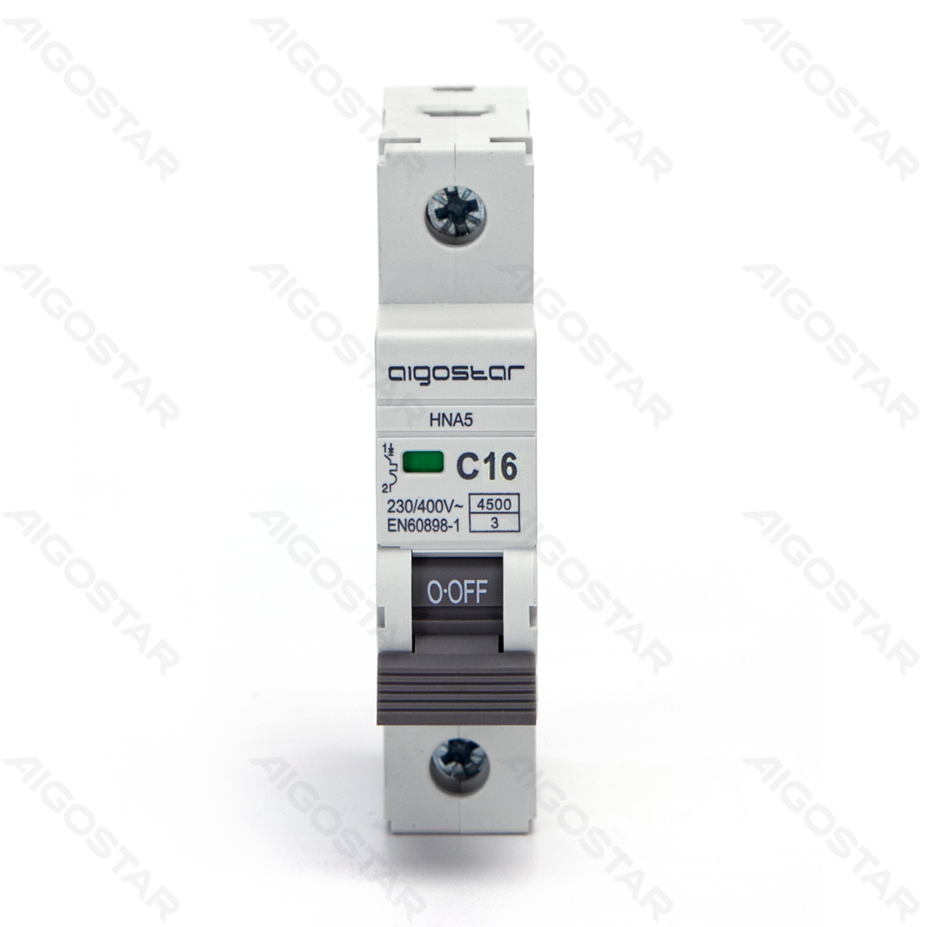 Aigostar Miniatuur stroomonderbreker 1P 16A C CURVE grijs