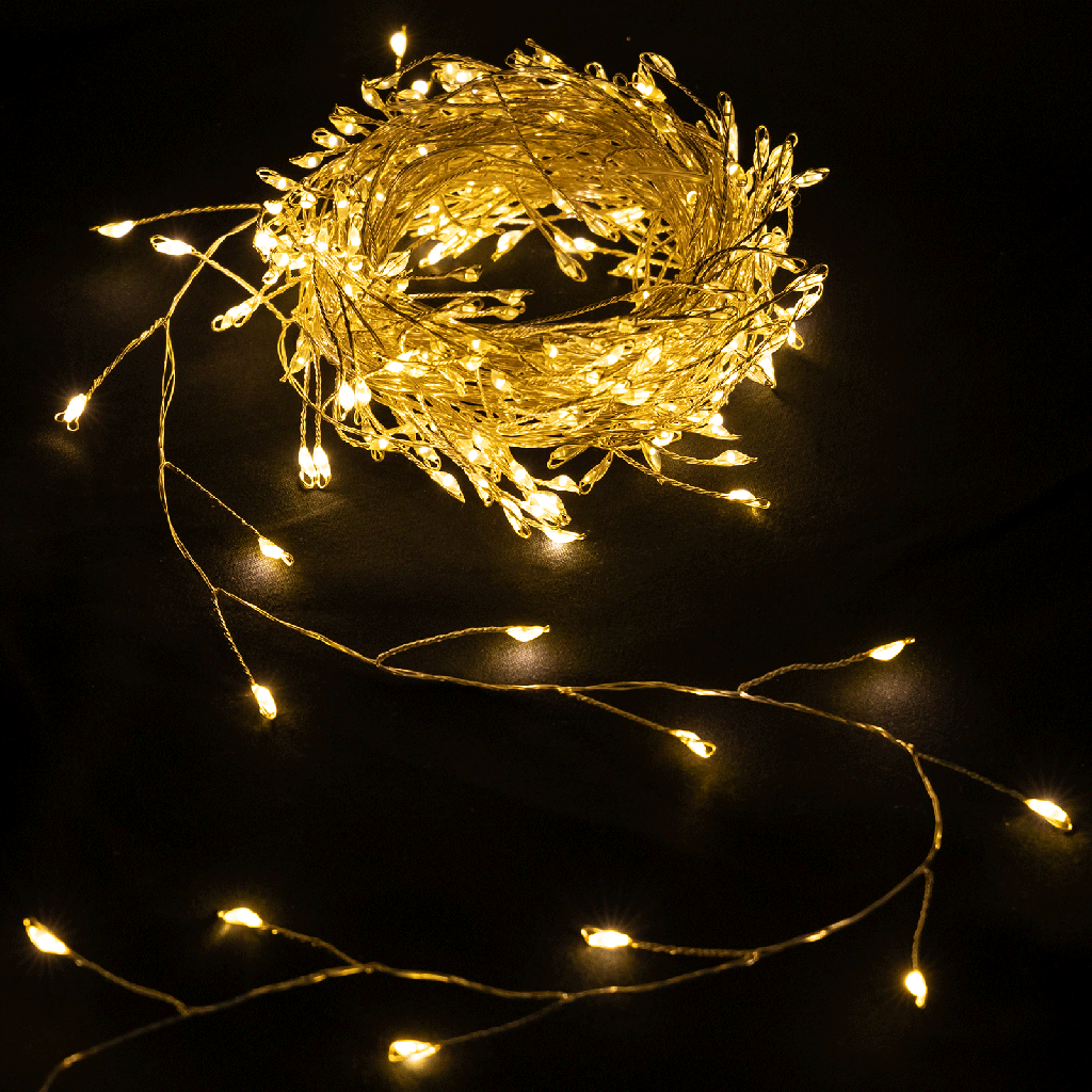 [B103033WK] 3AA-Batterie-Lichterkette Kupferdraht-Feuerwerkskörper Warmweiß 3 m IP44, Innenbereich&Außenbereich