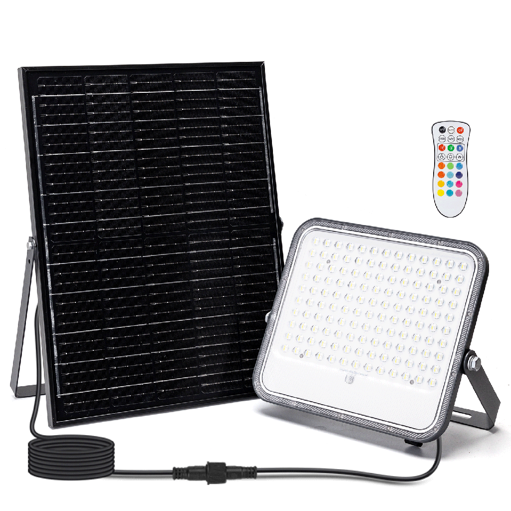 Breedstraler op zonne-energie 2m 200W RGB