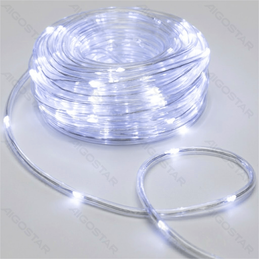 [B10303K9E] Aigostar Lichtstrookbuis van -Φ5mm op zonne-energie Koud wit 2m+10m