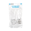 PVC Round Wire Channel Bend White 20mm 4ST