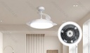 Deckenventilator mit unsichtbaren Flügeln und Lampe 42 Zoll 3 Flügel 6 Geschwindigkeiten weiß