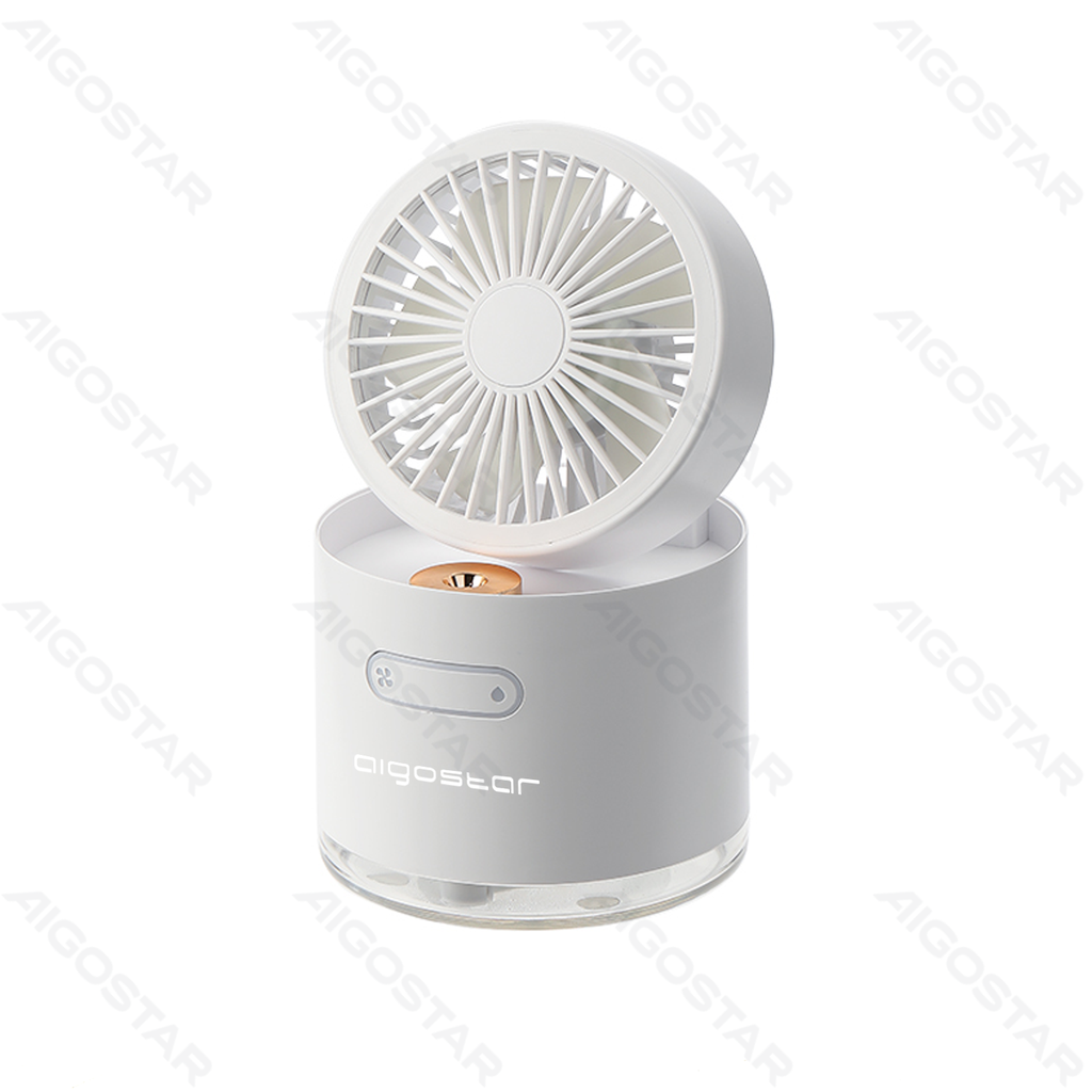 [330100A5E] Tafel mistventilator 4 inch 5 bladen 3 snelheden 2000 mAh wit