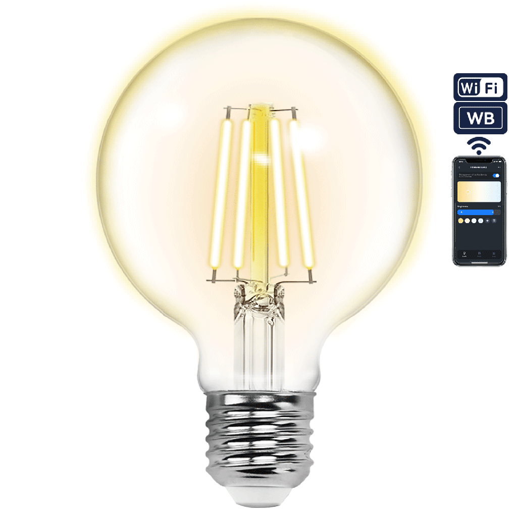 [S10201YHX] Aigostar WiFi WB Smart Gloeilamp G80 E27 (helder)