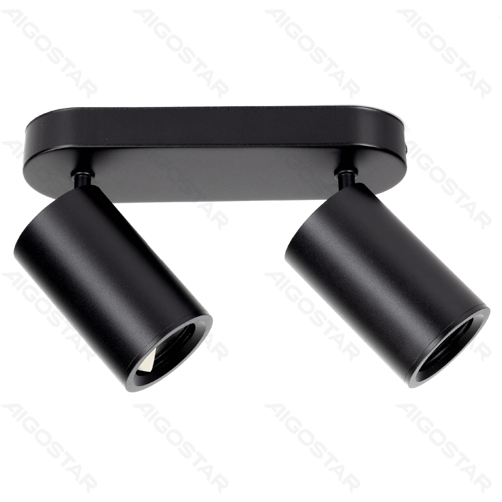 [B10307QD7] Metalen spot met verstelbare hoek en 2 schakelaars