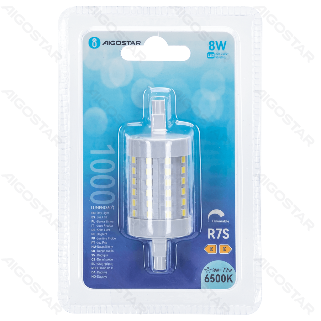 [B101094B0] R7S Dimbaar 8W 6500K Daglicht 1000lm