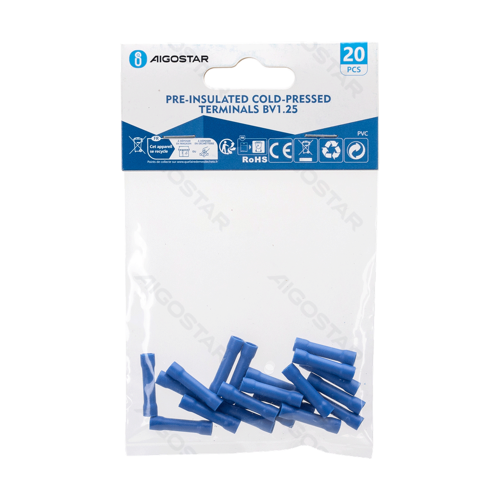 Pre-insulated 25 (20 pcs) blue