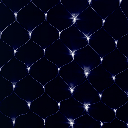 Net van platte lichtstroken op zonne-energie Koud wit 3m+1,5m*1,5m