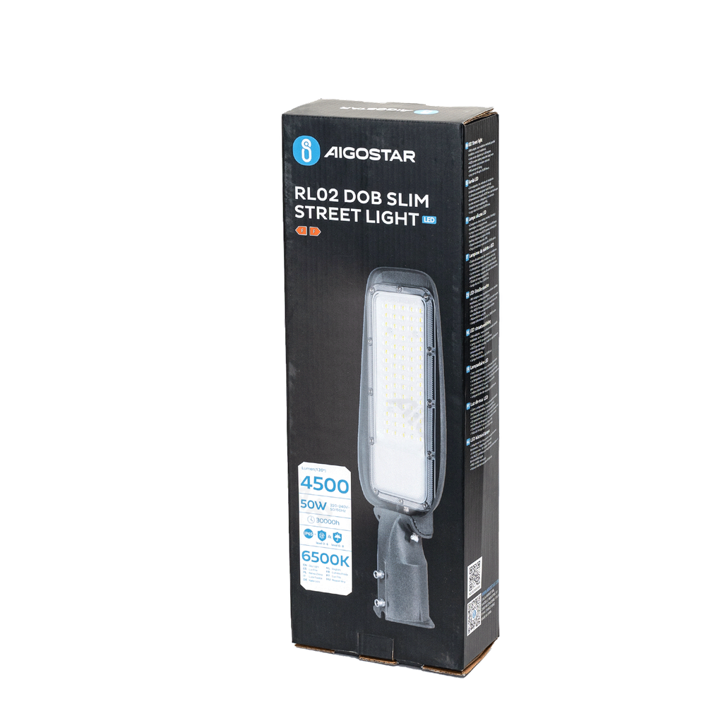 Aigostar DOB LED slanke straatlantaarn 50W