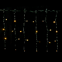 Platte ijspegellichtstrook op zonne-energie Warm wit 3m+5m*0,4m 25 strips