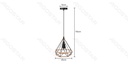 Aigostar IJzeren Hanglamp (Zonder Lichtbron) Bruin E27