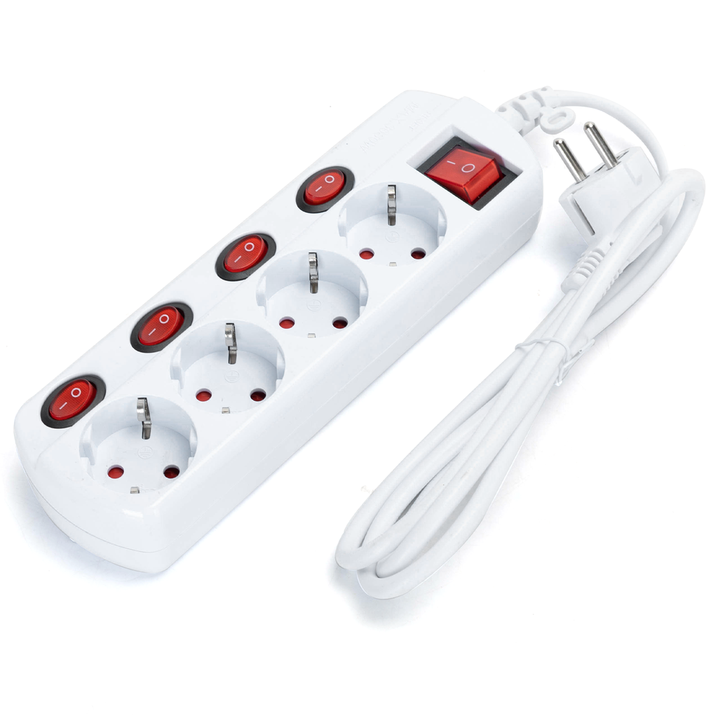 [B201033IG] Aigostar Duitse 4-voudige stekkerdoos 3G1.0mm² 1.5m
