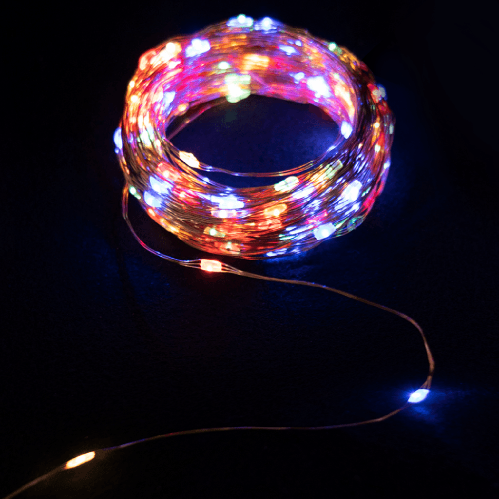 LED Solar Copper Wire Light String RGBY