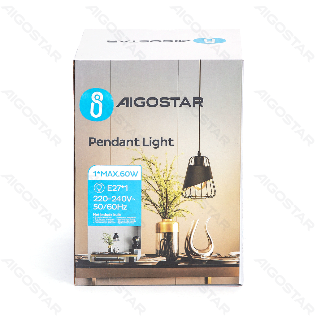 [B10303HA9] Stoffen Hanglamp (Zonder Lichtbron) E27