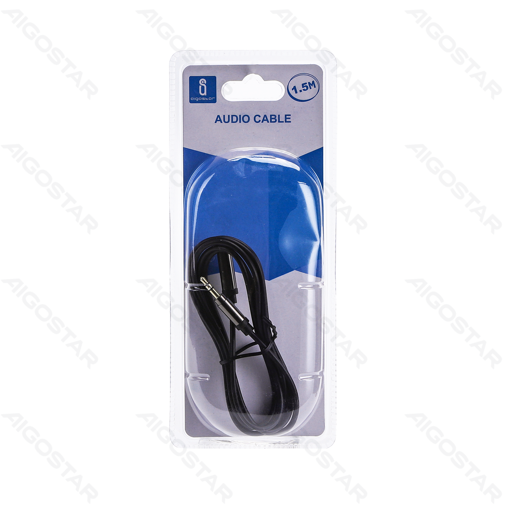 Audiokabel 3.5 Stecker auf 3.5 Buchse 1.5m Schwarz