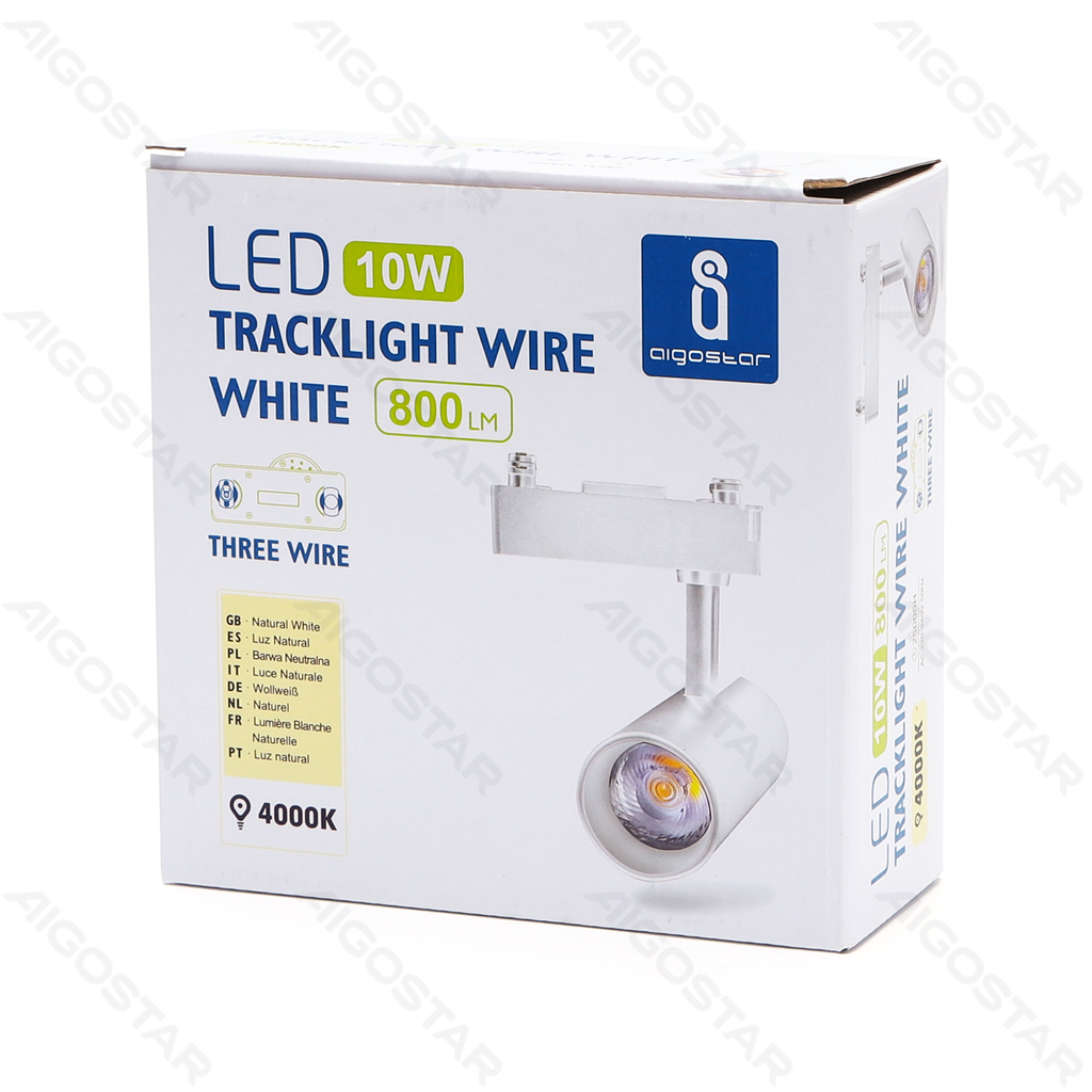 [B10403QZY] LED 3-Draht Stromschienenbeleuchtung Weiß 10W