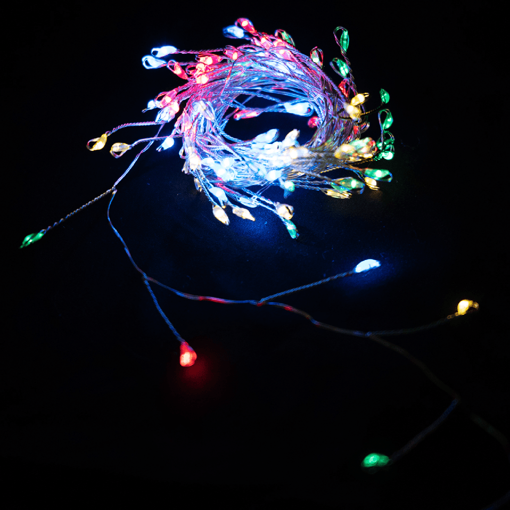 3AA Batterij Lichtsnoer Koperdraad Vuurwerklampjes RGBY 6m IP44 Binnen/Buiten