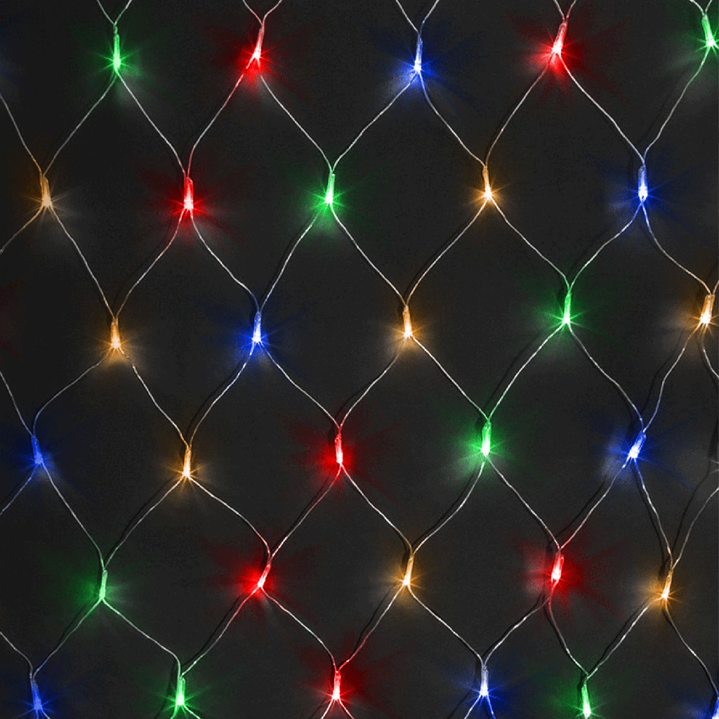 [B103031RR] Aigostar Net van platte lichtstroken met laag voltage RGBY 3m*1,5m IP44 Binnen/Buiten
