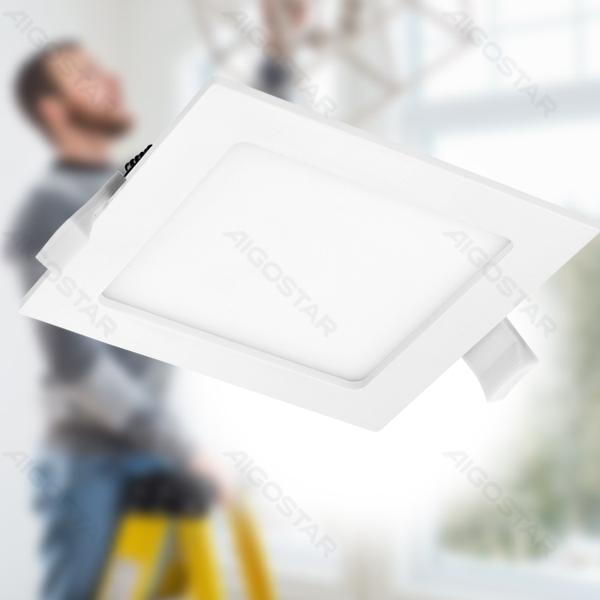Aigostar E5 LED Inbouw Downlight Vierkant 12W Geel Licht